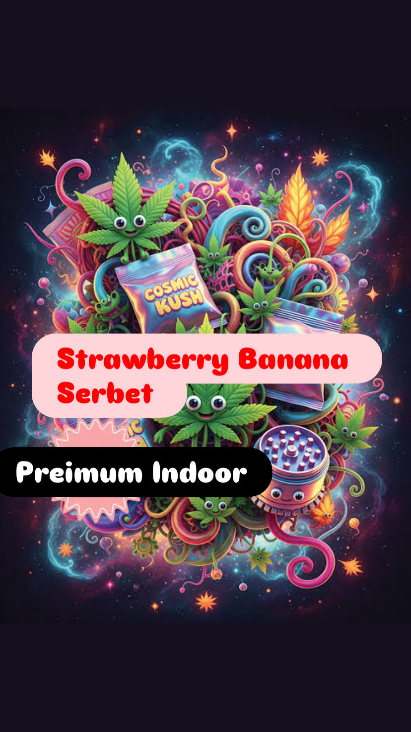 Strawberry Banana Serbet strain        Cannabis Palace